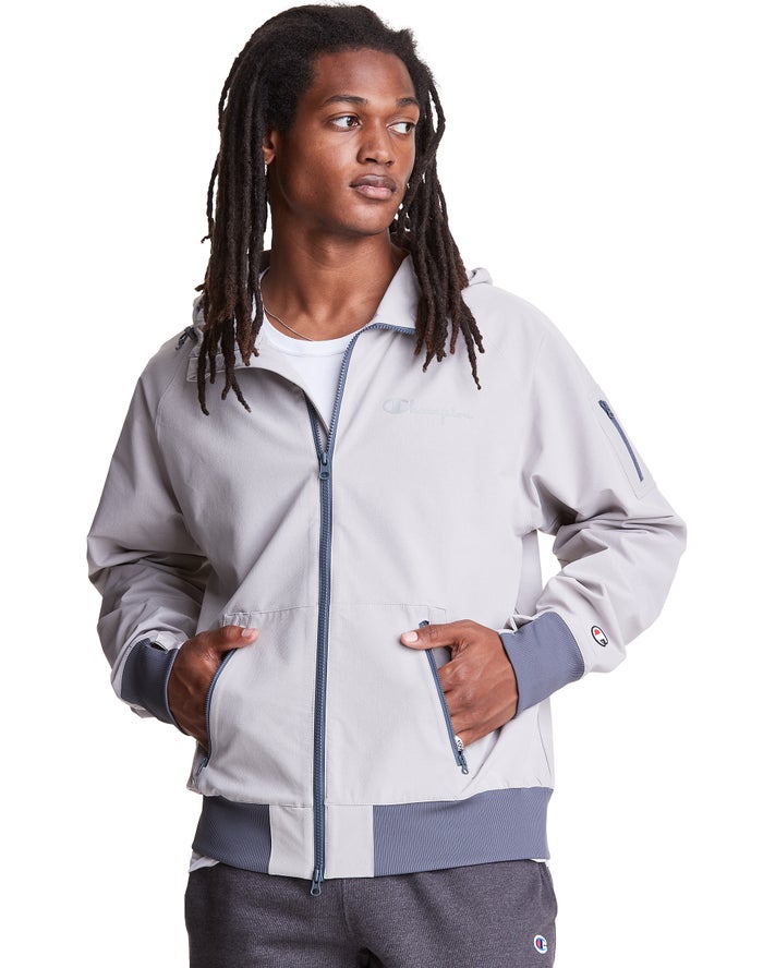 Sudadera Con Capucha Champion Hombre - Defender Series Full Zip ( Gris ) 3987601-OA